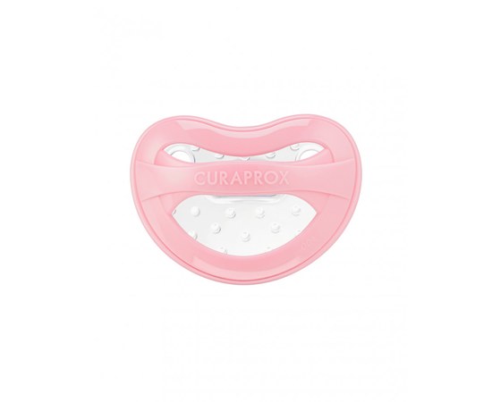 Изображение  Curaprox Baby pacifier and container from 7 to 18 months, pink
