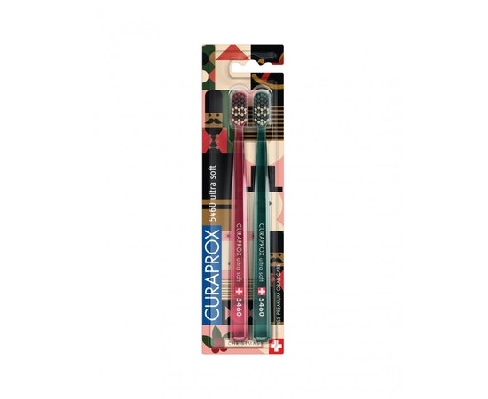 Изображение  A set of toothbrushes Curaprox Ultra Soft Duo Christmas Edition CS 5460 D 0.10 mm
