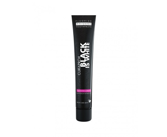 Изображение  Curaprox Black Is White whitening toothpaste with activated carbon, 90 ml