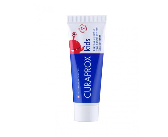 Изображение  Children's toothpaste Curaprox TP kids 950S with strawberry flavor, 10 ml, Volume (ml, g): 10