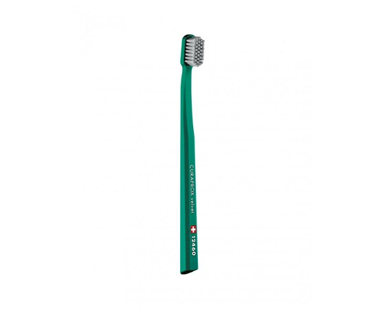 Изображение  Toothbrush Curaprox Velvet CS 12460-19 D 0.08 mm dark green, gray bristles, Color No.: 19