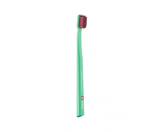 Изображение  Зубная щетка Curaprox Velvet CS 12460-24 D 0.08 мм ярко зеленая, пурпурная щетина, Цвет №: 24