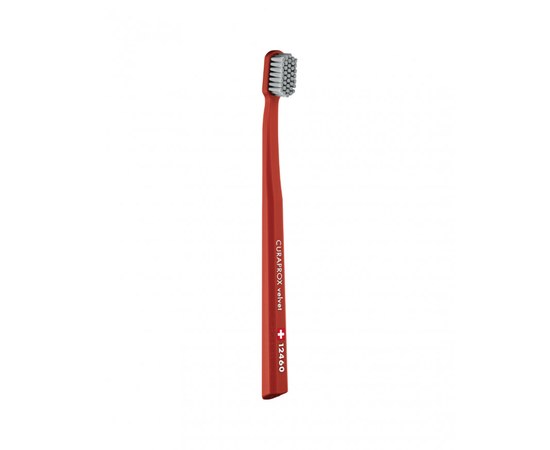 Изображение  Зубная щетка Curaprox Velvet CS 12460-10 D 0.08 мм темно красная, серая щетина, Цвет №: 10