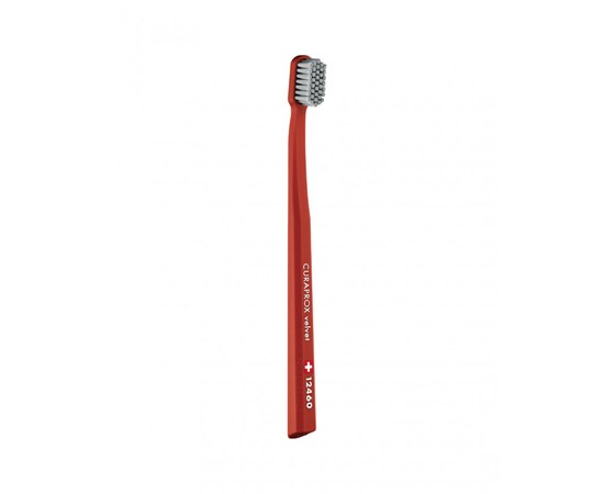 Изображение  Curaprox Velvet CS 12460-10 D 0 toothbrush.08mm dark red, gray bristles, Color No.: 10