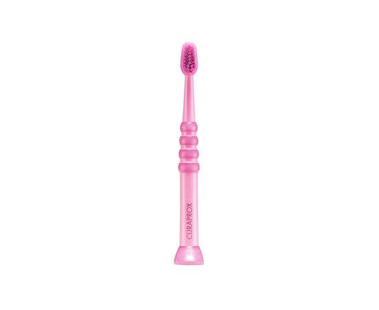 Зображення  Дитяча зубна щітка Curaprox Ultra Soft CS Baby 4260-01 D 0.09 мм рожева, рожева щетина до 4 років, Цвет №: 01
