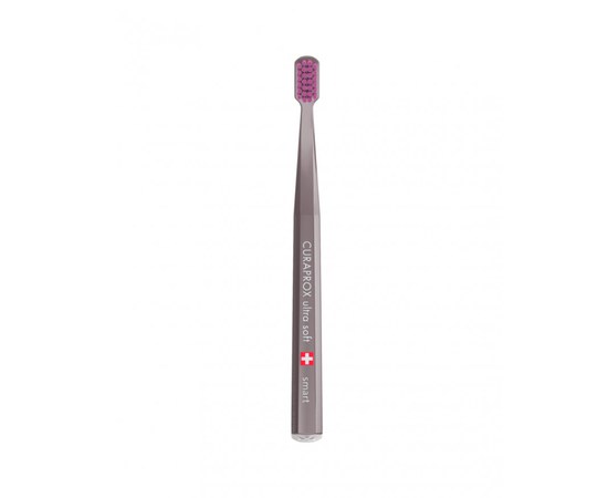Изображение  Зубная щетка Curaprox Ultra Soft CS Smart-04 D 0.08 мм коричневая, розовая щетина, Цвет №: 04