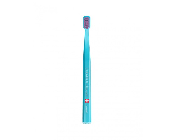 Изображение  Зубная щетка Curaprox Ultra Soft CS Smart-08 D 0.08 мм голубая, розовая щетина, Цвет №: 08