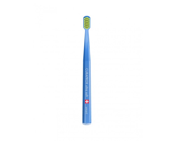 Зображення  Зубна щітка Curaprox Ultra Soft CS Smart-02 D 0.08 мм синя, салатова щетина, Цвет №: 02