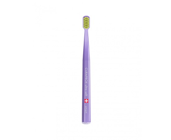 Изображение  Зубная щетка Curaprox Ultra Soft CS Smart-10 D 0.08 мм фиолетовая, салатовая щетина, Цвет №: 10