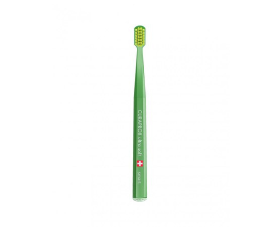 Зображення  Зубна щітка Curaprox Ultra Soft CS Smart-17 D 0.08 мм зелена, зелена щетина, Цвет №: 17
