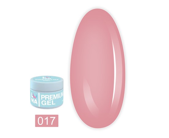 Изображение  Gel for nail extension LUNAMoon Premium Gel No. 17, 30 ml, Volume (ml, g): 30, Color No.: 17, Color: Pink