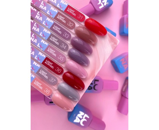 Изображение 4 Жидкий гель моделирующий для ногтей LUNAMoon Light Acrygel №38, 13 мл, Объем (мл, г): 13, Вариант: 38, Цвет: Персиковый