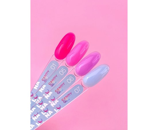 Зображення 2 Гель для нарощування нігтів LUNAMoon Candy Gel №1, 15 мл, Об'єм (мл, г): 15, Варіант: 01, Колір: Червоний
