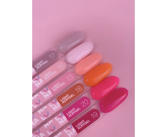 Изображение 2 Жидкий гель моделирующий для ногтей LUNAMoon Light Acrygel №19, 13 мл, Объем (мл, г): 13, Вариант: 19, Цвет: Розовый