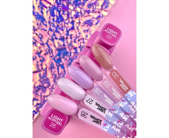 Изображение 5 Жидкий гель моделирующий для ногтей LUNAMoon Light Acrygel №28, 13 мл, Объем (мл, г): 13, Вариант: 28, Цвет: Фиолетовый