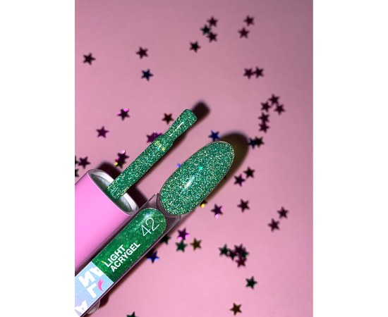 Изображение 2 Жидкий гель моделирующий для ногтей LUNAMoon Light Acrygel №42, 13 мл, Объем (мл, г): 13, Вариант: 42, Цвет: Зелёный
