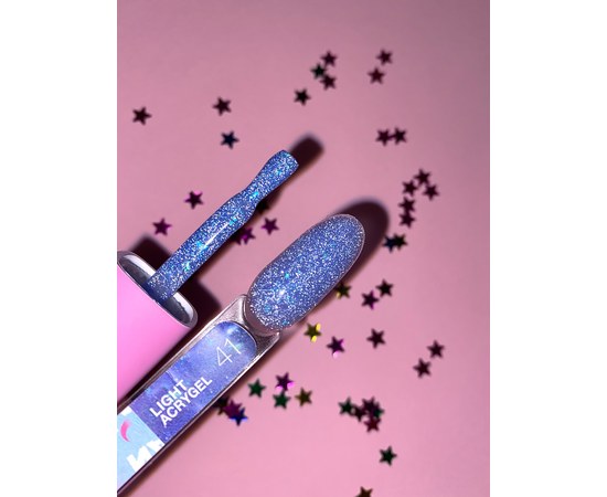 Зображення 2 Рідкий гель моделюючий для нігтів LUNAMoon Light Acrygel №41, 13 мл, Об'єм (мл, г): 13, Варіант: 41, Колір: Синій