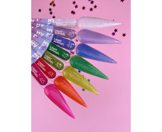 Изображение 8 Жидкий гель моделирующий для ногтей LUNAMoon Light Acrygel №42, 13 мл, Объем (мл, г): 13, Вариант: 42, Цвет: Зелёный