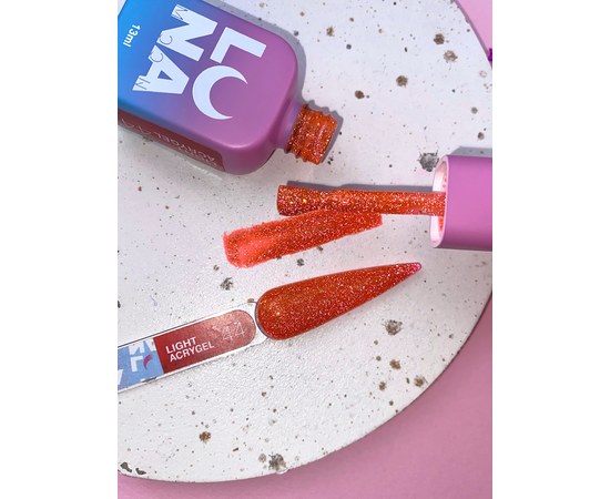 Изображение 6 Жидкий гель моделирующий для ногтей LUNAMoon Light Acrygel №44, 13 мл, Объем (мл, г): 13, Вариант: 44, Цвет: Красный