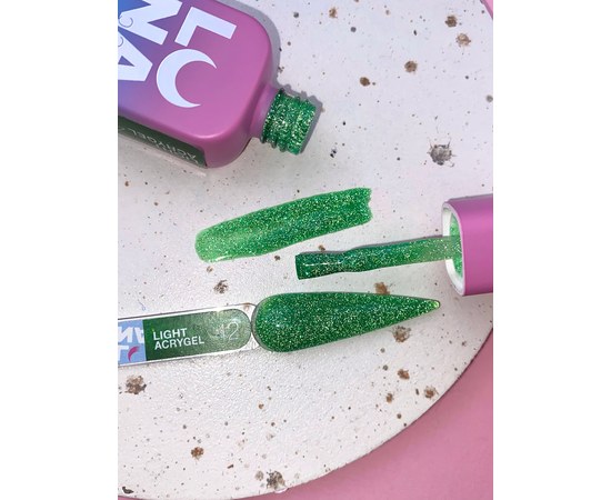 Изображение 6 Жидкий гель моделирующий для ногтей LUNAMoon Light Acrygel №42, 13 мл, Объем (мл, г): 13, Вариант: 42, Цвет: Зелёный