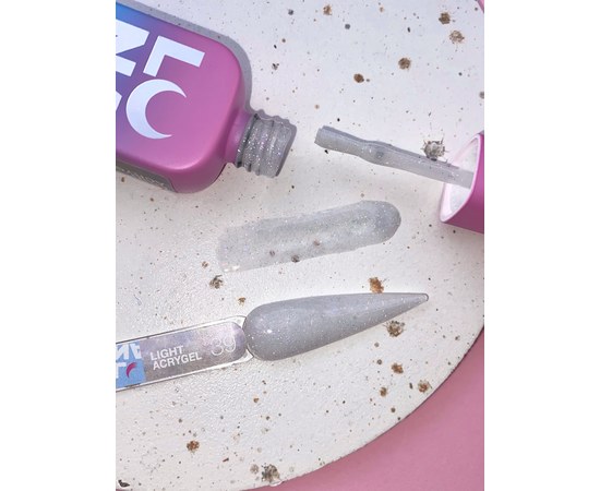 Изображение 6 Жидкий гель моделирующий для ногтей LUNAMoon Light Acrygel №39, 13 мл, Объем (мл, г): 13, Вариант: 39, Цвет: Фиолетовый