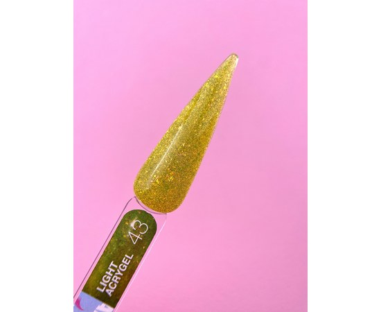 Изображение 5 Жидкий гель моделирующий для ногтей LUNAMoon Light Acrygel №43, 13 мл, Объем (мл, г): 13, Вариант: 43, Цвет: Желтый