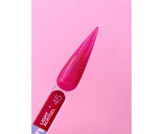 Зображення 5 Рідкий гель моделюючий для нігтів LUNAMoon Light Acrygel №45, 13 мл, Об'єм (мл, г): 13, Варіант: 45, Колір: Рожевий