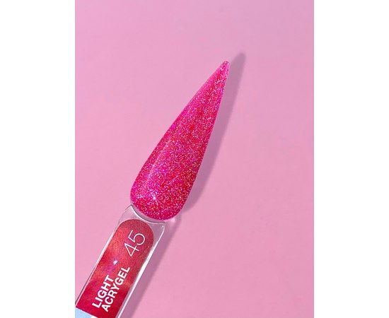 Зображення 4 Рідкий гель моделюючий для нігтів LUNAMoon Light Acrygel №45, 13 мл, Об'єм (мл, г): 13, Варіант: 45, Колір: Рожевий
