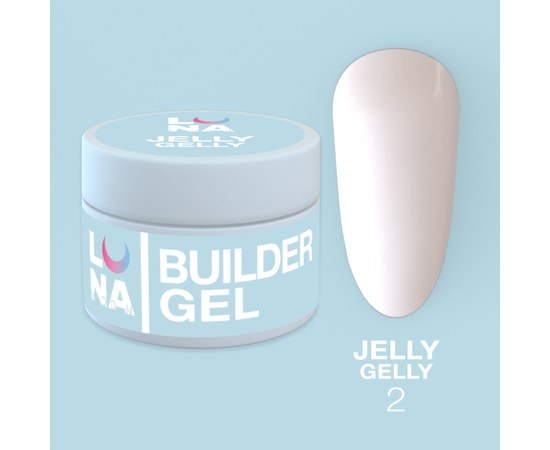 Зображення  Гель-желе для нігтів LUNAMoon Jelly Gelly №2, 15 мл, Об'єм (мл, г): 15, Цвет №: 02, Колір: Білий