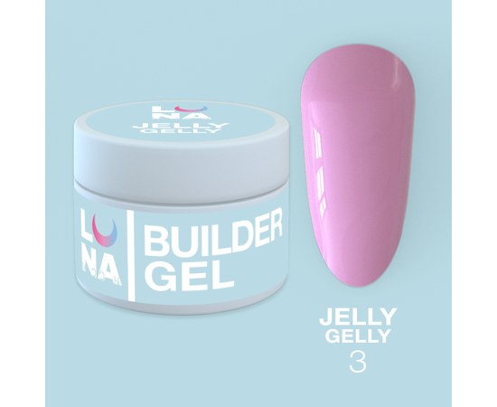 Зображення  Гель-желе для нігтів LUNAMoon Jelly Gelly №3, 15 мл, Об'єм (мл, г): 15, Цвет №: 03, Колір: Рожевий