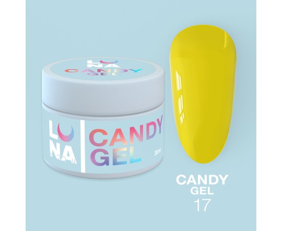 Изображение  Gel for nail extension LUNAMoon Candy Gel No. 17, 15 ml, Volume (ml, g): 15, Color No.: 17, Color: Yellow