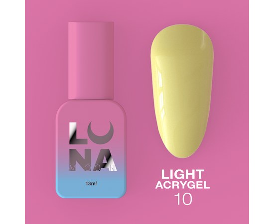 Изображение  Жидкий гель моделирующий для ногтей LUNAMoon Light Acrygel №10, 13 мл, Объем (мл, г): 13, Цвет: 10, Цвет: Зеленый