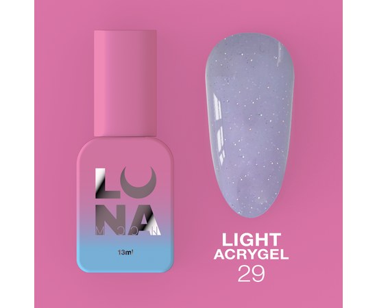 Изображение  Жидкий гель моделирующий для ногтей LUNAMoon Light Acrygel №29, 13 мл, Объем (мл, г): 13, Цвет №: 29, Цвет: Розовый