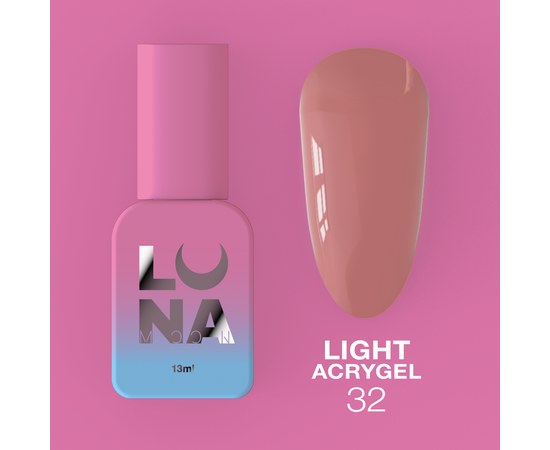 Изображение  Жидкий гель моделирующий для ногтей LUNAMoon Light Acrygel №32, 13 мл, Объем (мл, г): 13, Цвет №: 32, Цвет: Бежевый