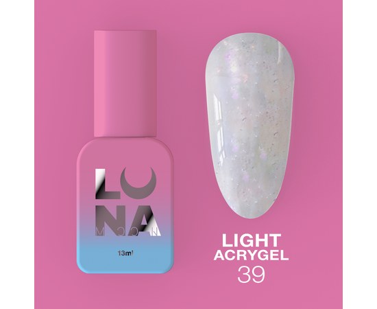Зображення  Рідкий гель моделюючий для нігтів LUNAMoon Light Acrygel №39, 13 мл, Об'єм (мл, г): 13, Цвет №: 39, Колір: Фіолетовий