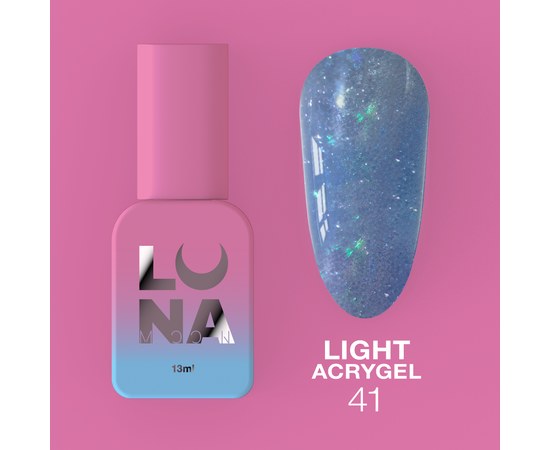 Изображение  Жидкий гель моделирующий для ногтей LUNAMoon Light Acrygel №41, 13 мл, Объем (мл, г): 13, Цвет №: 41, Цвет: Синий