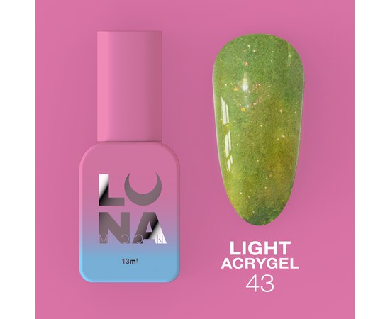 Изображение  Liquid modeling gel for nails LUNAMoon Light Acrygel No. 43, 13 ml, Volume (ml, g): 13, Color No.: 43, Color: Yellow