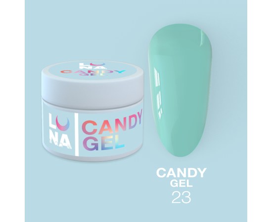 Изображение  Gel for nail extension LUNAMoon Candy Gel No. 23, 15 ml, Volume (ml, g): 15, Color No.: 23, Color: Green