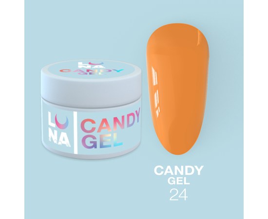 Изображение 11 Gel for nail extension LUNAMoon Candy Gel No. 24, 15 ml, Volume (ml, g): 15, Options: 24, Color: Orange