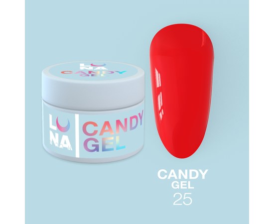 Изображение 6 Gel for nail extension LUNAMoon Candy Gel No. 25, 15 ml, Volume (ml, g): 15, Options: 25, Color: Red