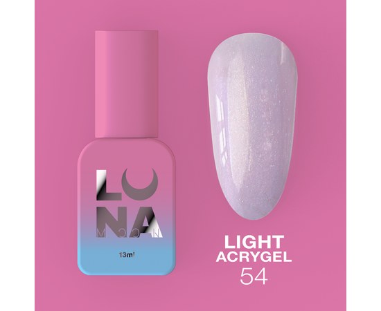 Изображение  Liquid modeling gel for nails LUNAMoon Light Acrygel No. 54, 13 ml, Volume (ml, g): 13, Color No.: 54, Color: Violet