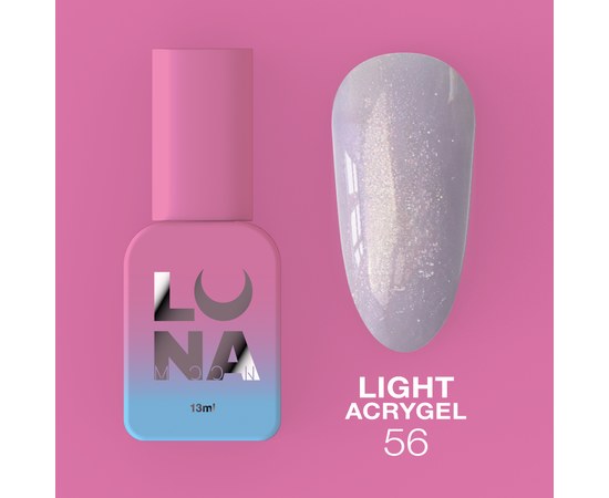 Зображення  Рідкий гель моделюючий для нігтів LUNAMoon Light Acrygel №56, 13 мл, Об'єм (мл, г): 13, Цвет №: 56, Колір: Фіолетовий
