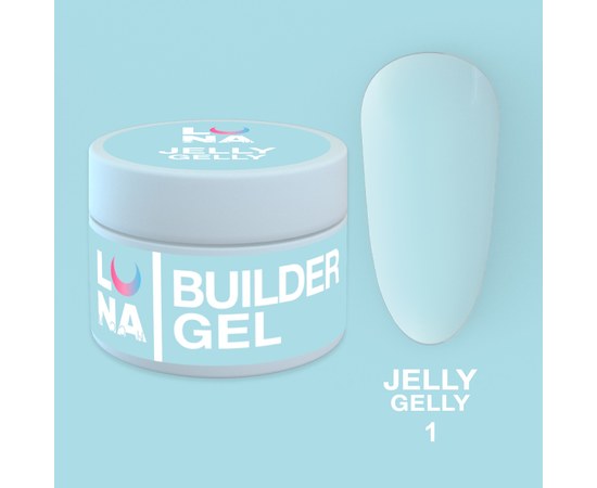 Изображение  Гель-желе для ногтей LUNAMoon Jelly Gelly №1, 15 мл, Объем (мл, г): 15, Цвет №: 01, Цвет: Прозрачный