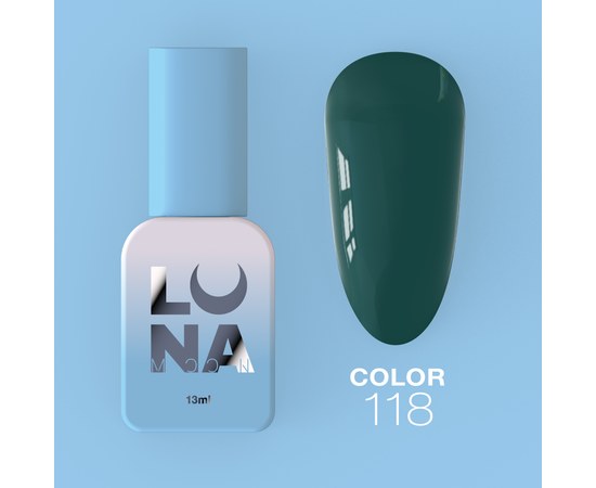 Изображение  Гель-лак LUNAMoon Color №118, 13 мл, Объем (мл, г): 13, Цвет №: 118