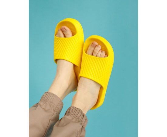 Изображение  Medical women's flip flops Eva textured yellow s. 38, "WHITE COAT" 494-397-929, Size: 38, Color: yellow