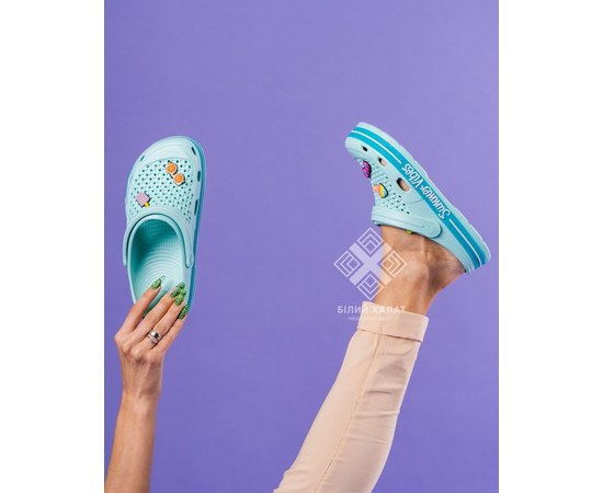 Изображение  Medical women's shoes Coqui Lindo mint/turquoise (Summer Vibes) s. 36, "WHITE COAT" 394-470-865, Size: 36, Color: mint-turquoise