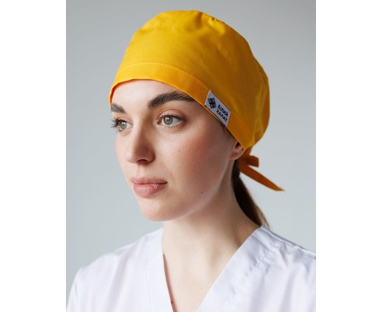 Изображение  Medical classic cap with ties amber, "WHITE COAT" 483-397-704, Color: amber
