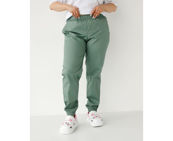 Изображение  Medical pants women's joggers olive +SIZE s. 56, "WHITE COAT" 484-327-758, Size: 56, Color: olive
