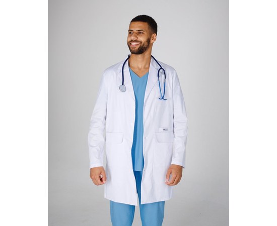 Изображение  Medical coat for men Edinburgh white s. 46, "WHITE COAT" 487-324-677, Size: 46, Color: white