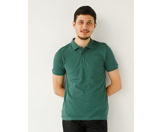 Изображение  Medical polo shirt for men dark turquoise s. XL, "WHITE COAT" 148-437-904, Size: XL, Color: dark turquoise